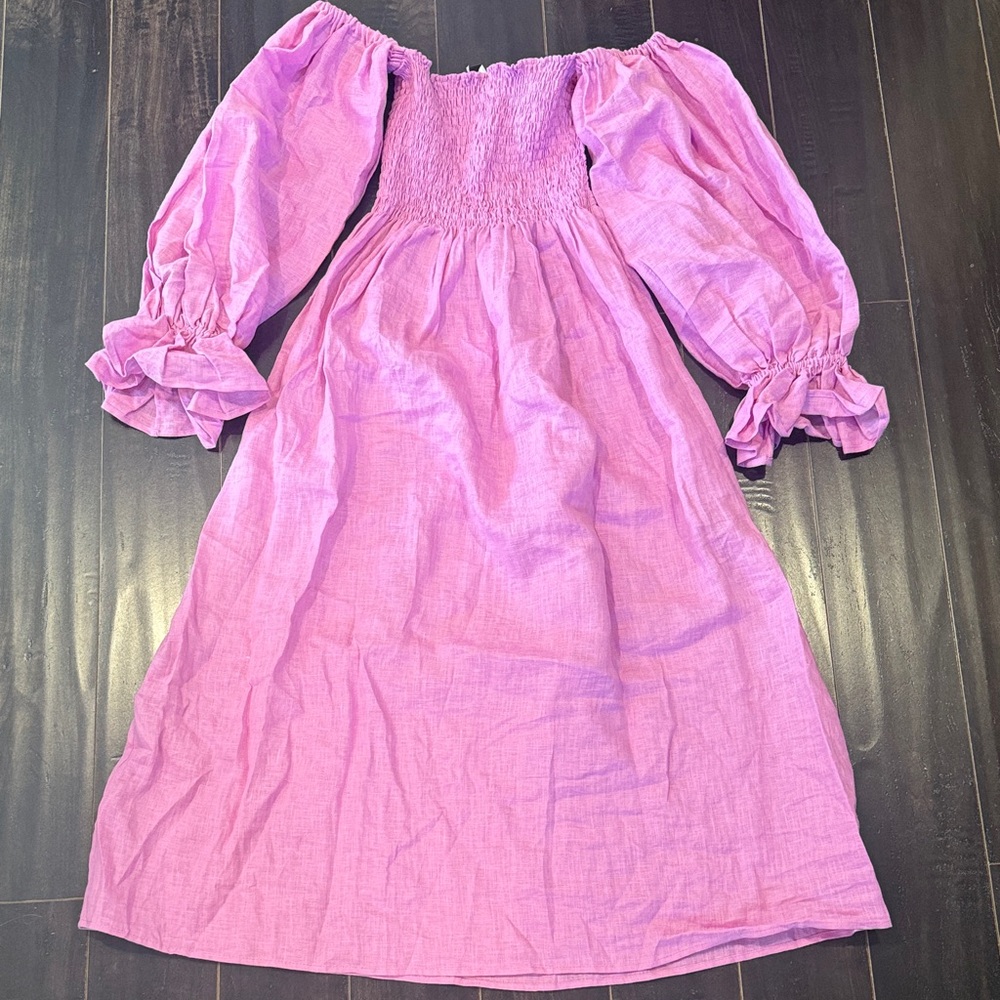 Sleeper Lilac Off-Shoulder Dress